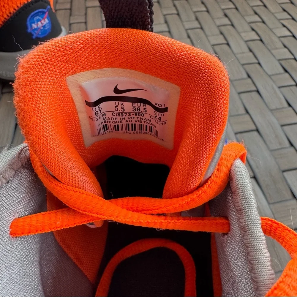 Nike Youth Kids'‎ PG 3 NASA Armstrong Apollo XII Total Orange Sneakers Size 6Y